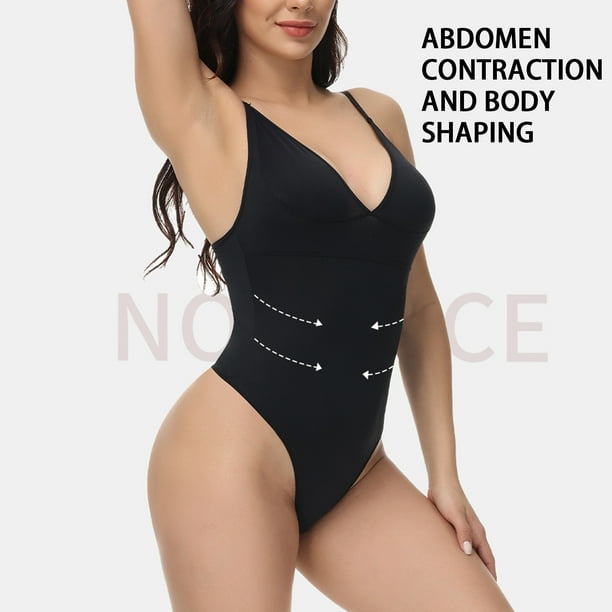 Body Shaper sin espalda, moldeador de cuerpo sin costuras con control de  abdomen, faja tanga reductora, ropa interior y moldeadora para mujeres