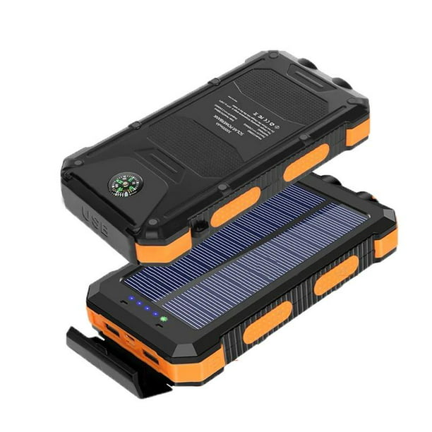 Cargador portatil de bateria externa para telefono 10000mAh Power Bank solar  NEW