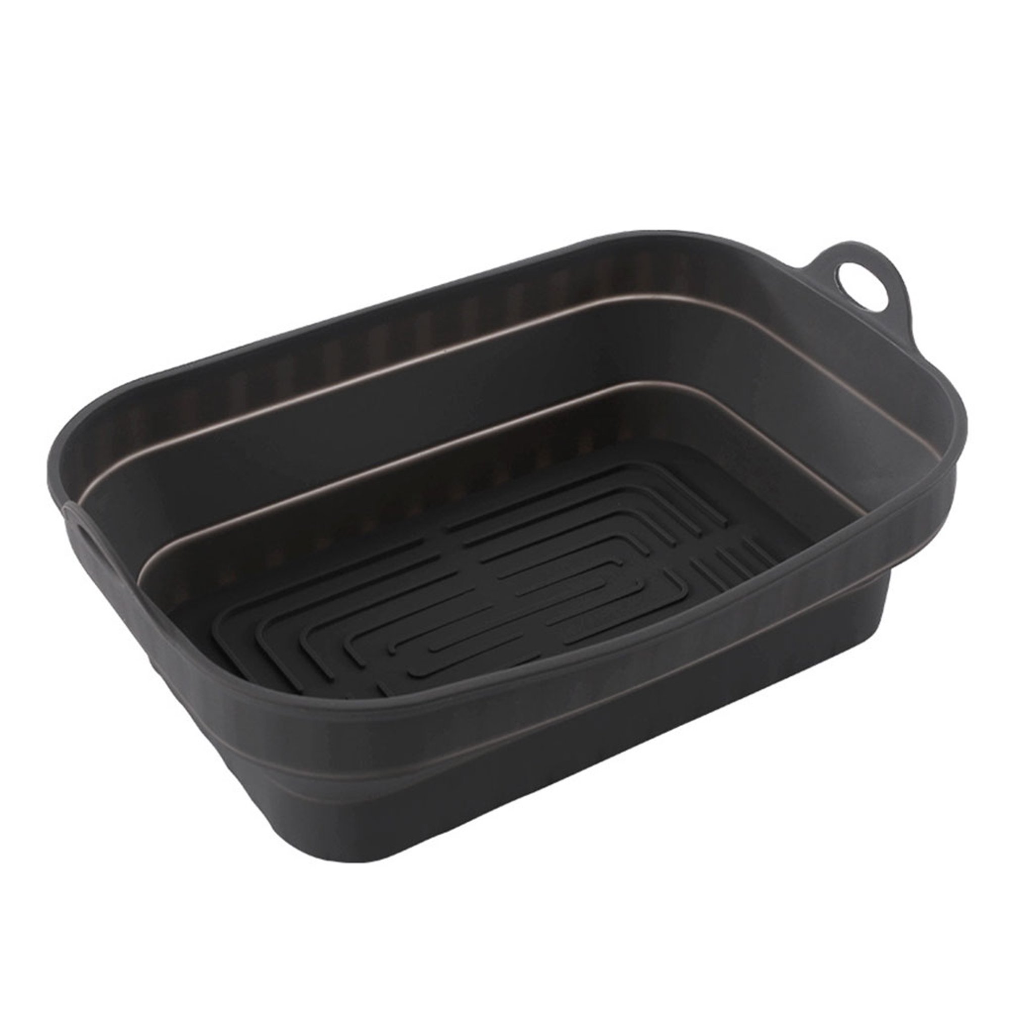 Cesta de silicona para freidora de aire de 2 piezas, molde de silicona para  horno, bandeja para hornear Pizza, cesta de pollo frito, sartén  reutilizable, accesorios de revestimiento