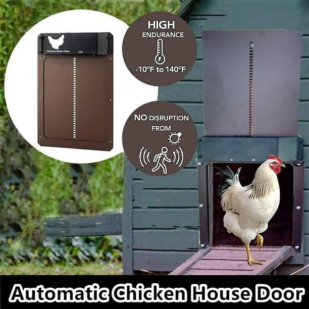 Puerta automática para gallinero, puerta automática para gallinero con  batería, kit fotosensible impermeable Sincero Electrónica