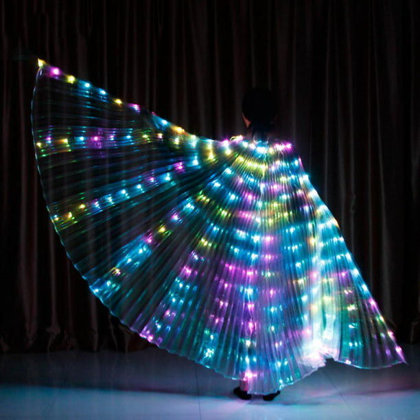 Alas de ángel LED para danza del vientre de Halloween, barra de danza del  vientre, luz para escenario, 360 grados, accesorios de rendimiento LED para  mujeres (blanco) : Ropa, Zapatos y Joyería 