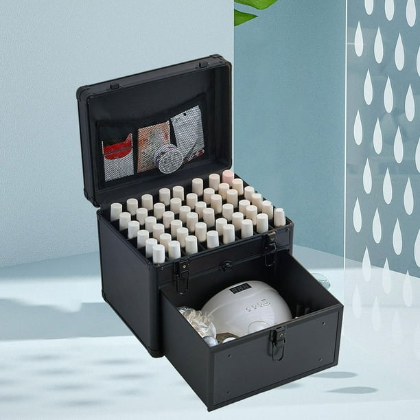 Estuche de transporte portátil para maquillaje, caja de cosméticos de 2  niveles, soporte de almacena Baoblaze estuche de maquillaje