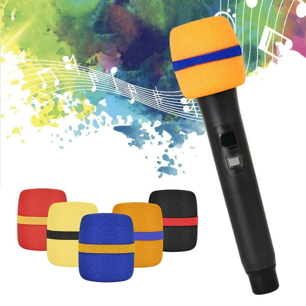 10 Uds. Esponja de micrófono, cubierta de parabrisas, esponja de espuma  para micrófono de diadema Azul kusrkot Funda de esponja para micrófono