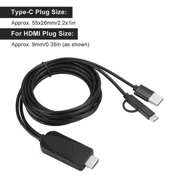 Cable móvil a televisión (USB tipo C a HDMI)