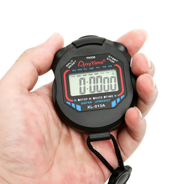 Keenso Temporizadores de cronómetro, 2 cronómetros deportivos, cronómetro  digital multifuncional LCD de mano para carreras y correr