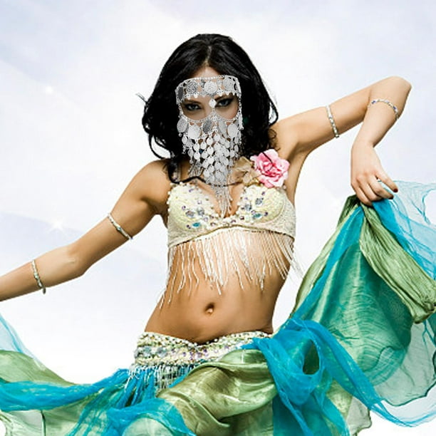 Falda De Danza Del Vientre India Con Velo Para Niñas Perform