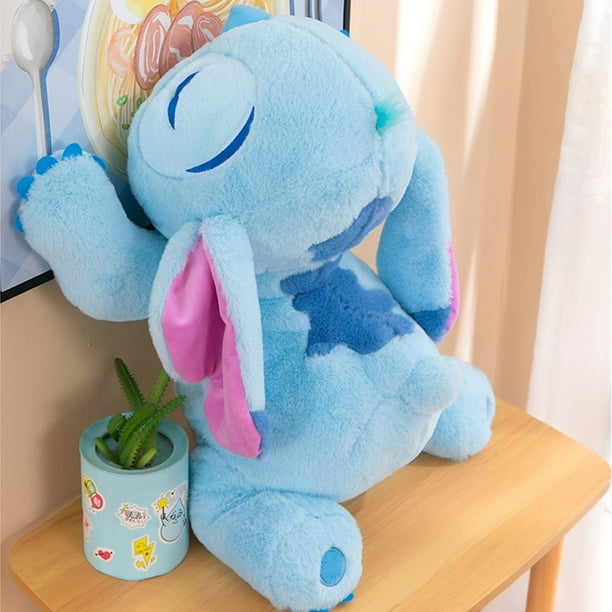 Juguetes de peluche Disney Stitch, almohada suave mantecosa, postura prona,  regalos azul claro, puntada para dormir Kawaii, CAN o &  PuntadazhangmengyaStitch+55cm zhangmengya unisex