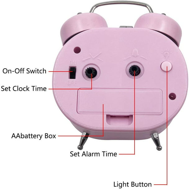 Despertador Digital LED, reloj de viaje silencioso, funciona con pilas,  color rosa - AliExpress