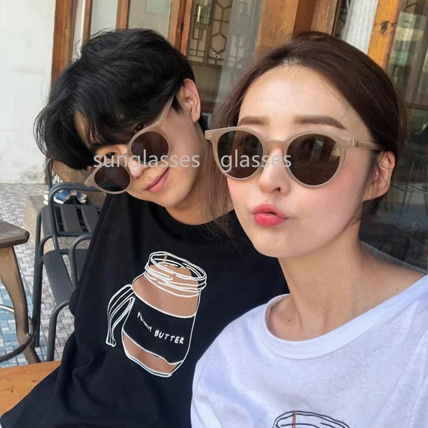 Gafas de sol de marco redondo para mujer Retro marca diseñador gafas de sol  mujer conducciónpangjing
