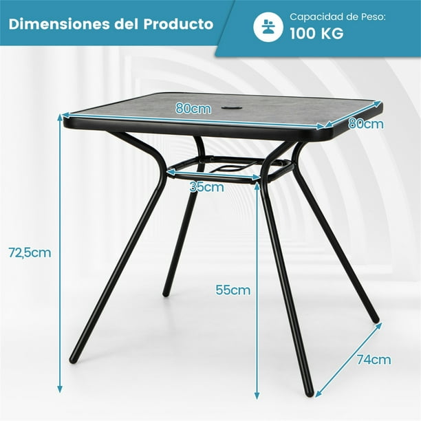 JEAREY Mesa de bar al aire libre de 39 pulgadas de altura de barra de  patio, barra de bar con marco impermeable y pie ajustable para bañera de