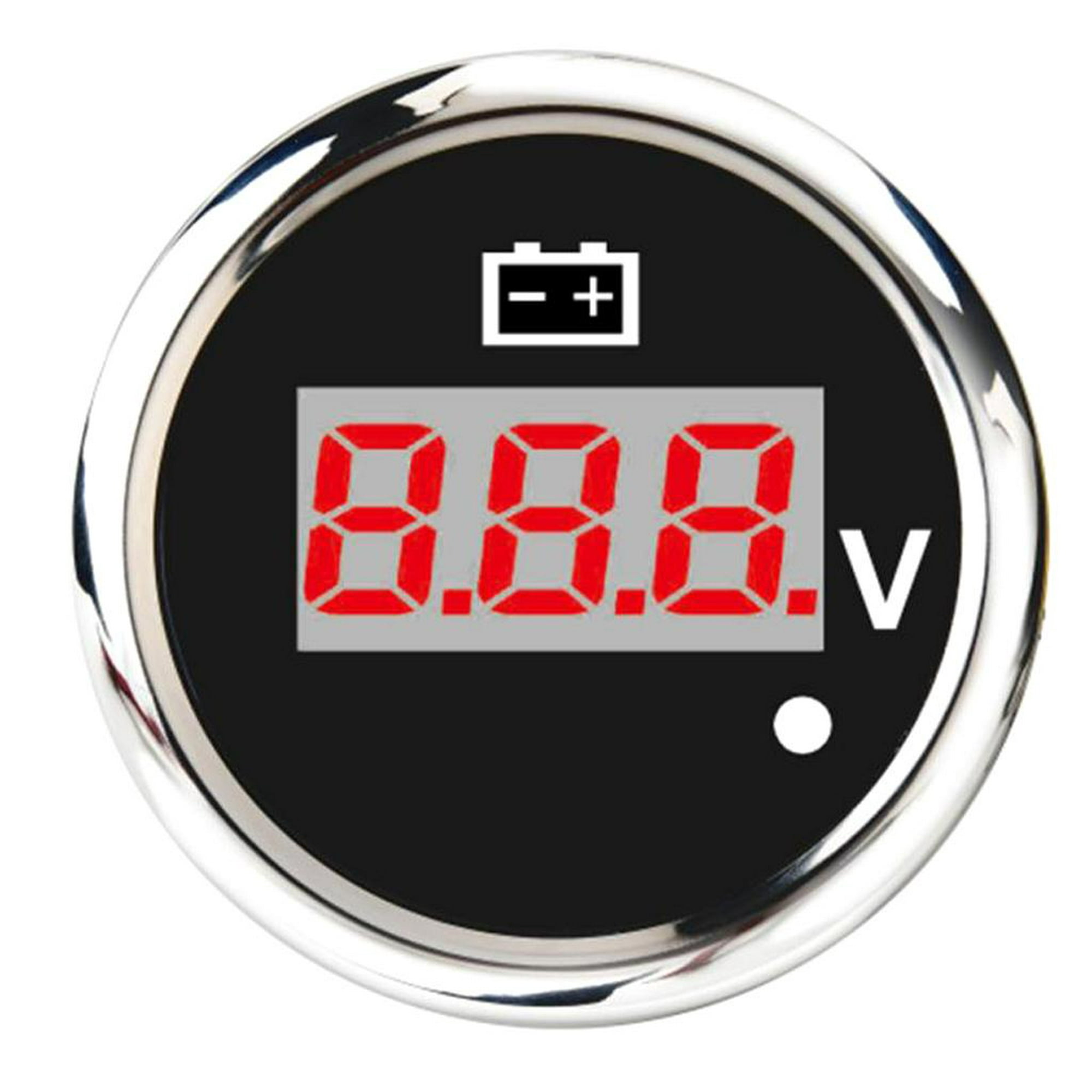 Voltímetro digital LED 12V 24V medidor de voltaje para coche, barco, RV,  camión, motocicleta, cámper, batería, medidor de voltaje, enchufe