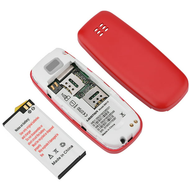  Rosvola Teléfono móvil con teclado pequeño, fácil de llevar  mini teléfono móvil para deportes (rojo) : Celulares y Accesorios
