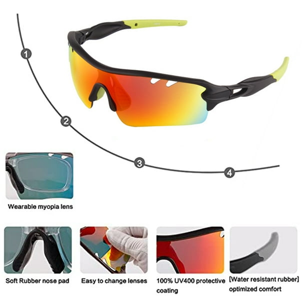 Gafas de sol deportivas polarizadas para hombre, gafas de sol de