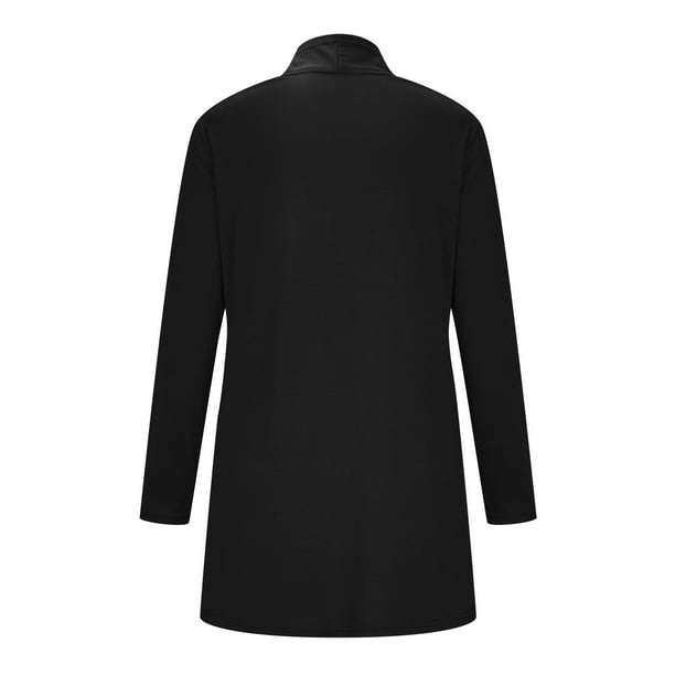 Conjunto de traje sólido de dos piezas para mujer, elegante conjunto de  manga larga para negocios, oficina, cárdigan formal, abrigos juveniles,  Negro, X-Large 