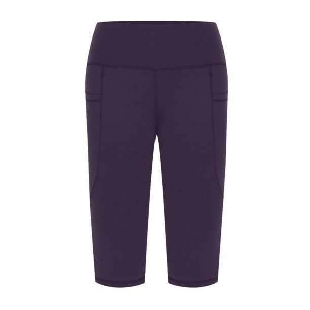 Leggings Hasta La Rodilla Para Mujer Capris de Ejercicio de Yoga