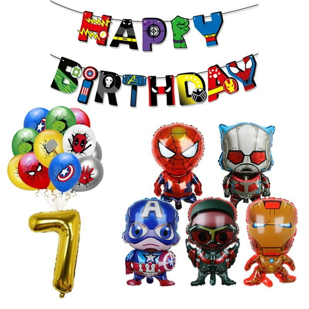 Decoración con globos spiderman  Fiesta de spiderman decoracion, Arte  feliz cumpleaños, Globos