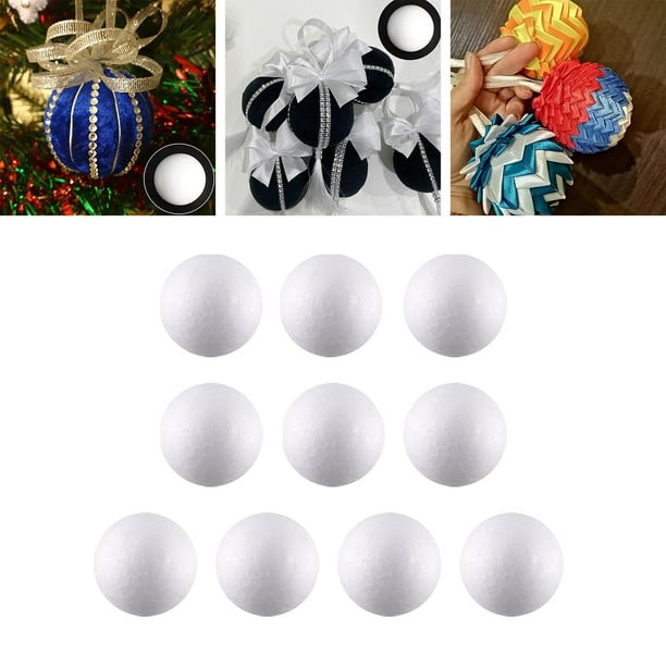 Bola de poliestireno para decoración de fiestas, Bola de espuma de  poliestireno para modelar, artesanía, 9cm, 10 piezas - AliExpress