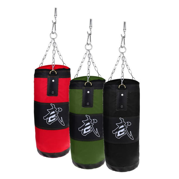 Saco de entrenamiento de boxeo y artes marciales mixtas, de 39 pulgadas con  cadenas + gancho para el saco + guantes de boxeo + vendajes para las