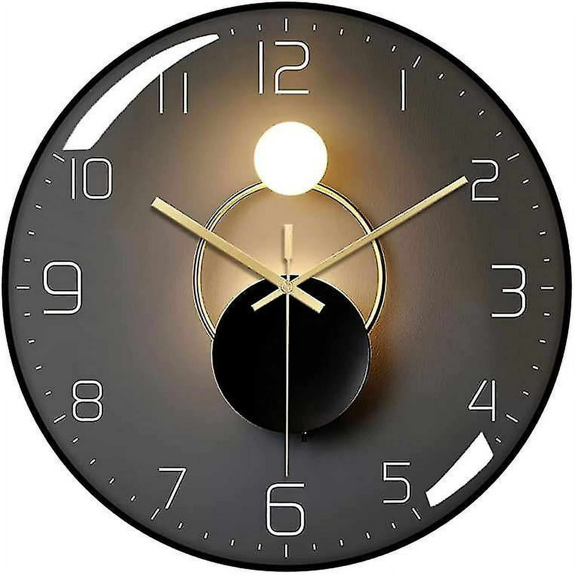Redondo Péndulo Reloj De Pared Moderno Grande Silencioso Reloj con