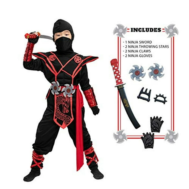 Spooktacular Creations Disfraz de ninja de lujo para hombre para