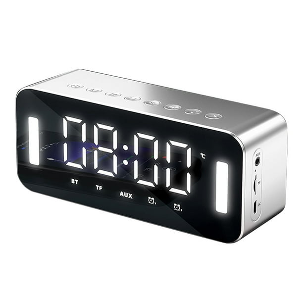 Altavoz Bluetooth Reloj Despertador Digital Led Reproductor Musica  Inalambrico