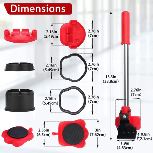 Kit de elevador de muebles con 4 deslizadores para muebles de alta  resistencia y muebles duraderos, deslizadores móviles de electrodomésticos