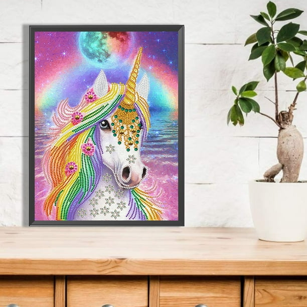 Kit de pintura de diamante con luz - diseño de unicornio