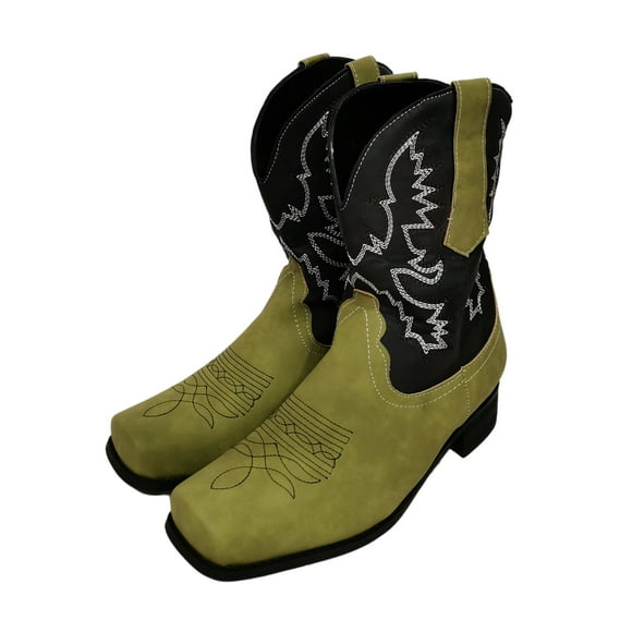 botas vaqueras ferndule para mujer botas occidentales punta redonda tacón grueso bajo botas bord ferndule