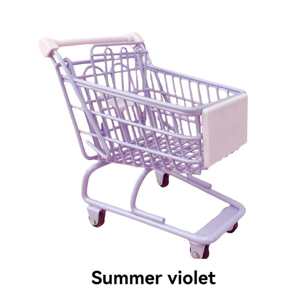 Mini carrito de compras, carrito de supermercado, mini carrito de compras,  mini juguete de almacenamiento de supermercado, adornos decorativos para