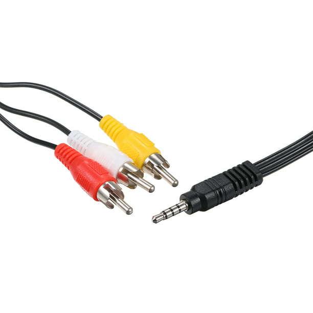 Cable adaptador de componente AV para TV TCL, 3.5 macho audio video 1 a 3  cable AV salida de TV cable de audio y video, 3 adaptadores de entrada RCA  a