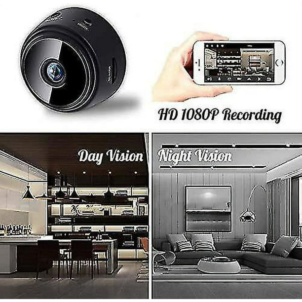 Mini cámara WiFi Cámara inalámbrica 1080P Pequeña cámara de vigilancia de  seguridad para el hogar de