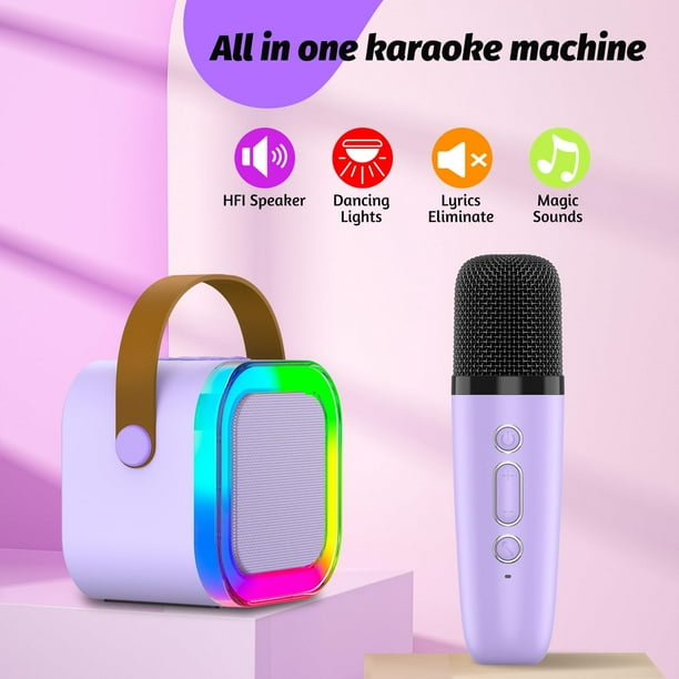 Maquina De Karaoke Para Niñas Parlante Con Microfonos Nina
