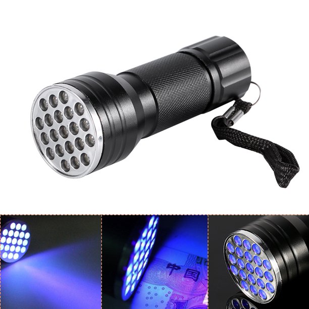 Linterna de luz ultravioleta con 21 leds UV