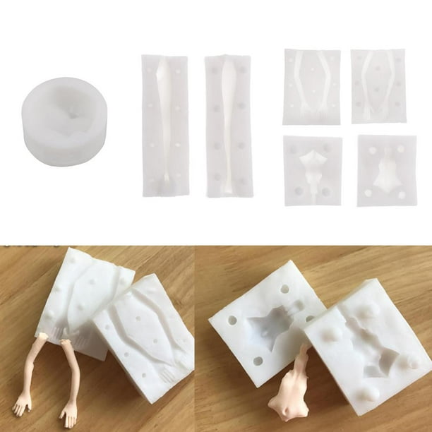Molde de silicona para manos de muñecas, molde de mano para arcilla (2  pulgadas)