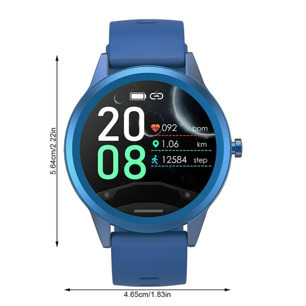 Redondo SmartWatch 5.0 Compatible con Bluetooth IP67 Pantalla táctil  impermeable 160mAh Presión arterial Reloj Smart Reloj Azul 1,28 pulgadas  kenally EL005743-01B