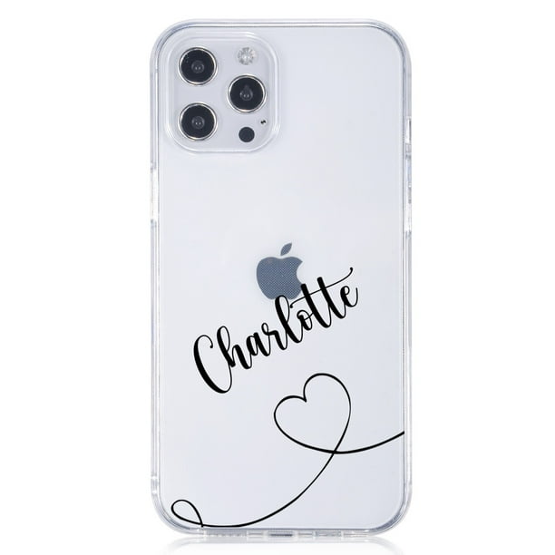 Funda personalizada con nombre para iPhone, carcasa de silicona