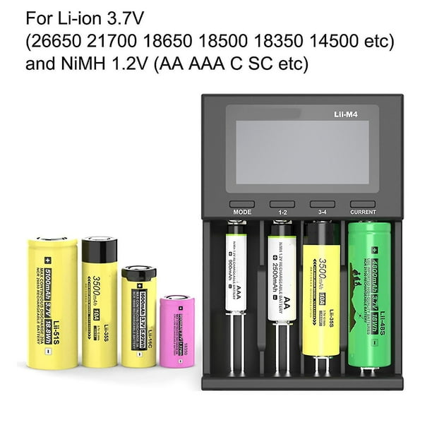 Pilas recargables 18650 DE 4800 mAh cargador de baterías 18650 AA AAA