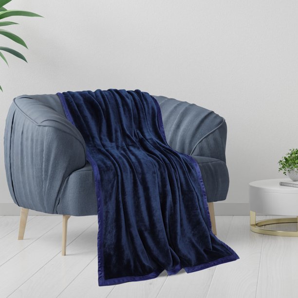 Manta Cama, Manta para Sofá de Franela Polar Reversible, Mantas Ligeras de  100% Microfibra Suave para Cama Sillón Coche Oficina Blu Navy 130 x 150 cm  Unique Bargains Manta