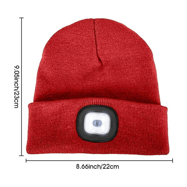 FARO: gorra con luz frontal LED recargable. Negro rojo