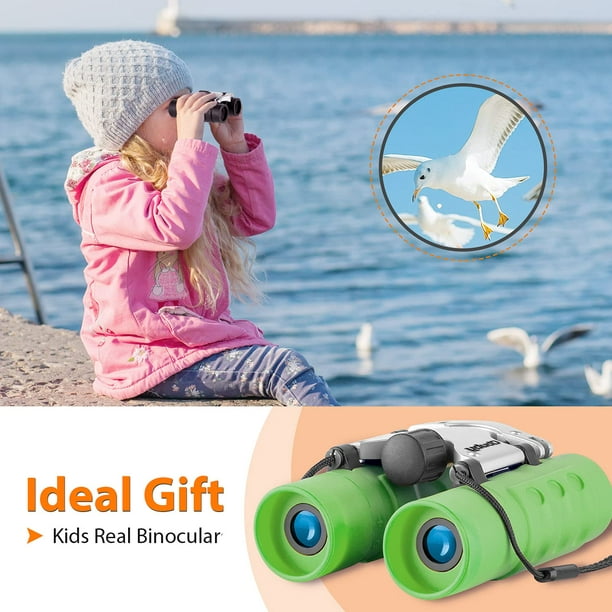 Mini prismáticos compactos para niños – 8 x 21 zoom niños binoculares  juguete regalo a prueba de golpes para niños 3 4 5 6 7 8 9 10 11 12 13 años
