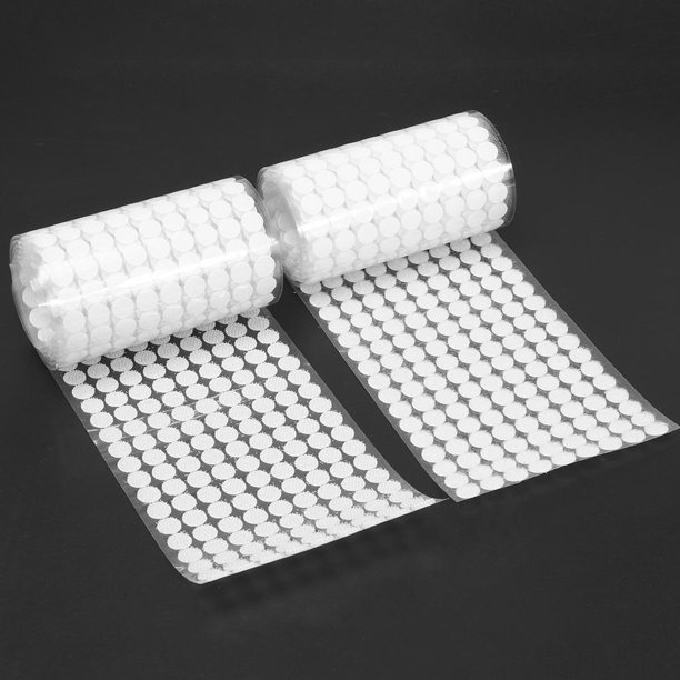 Pegatinas 1000 pares de cintas adhesivas de sujeción de doble cara,  ganchos, bucles, discos, blanco, 20 mm Likrtyny Para Estrenar