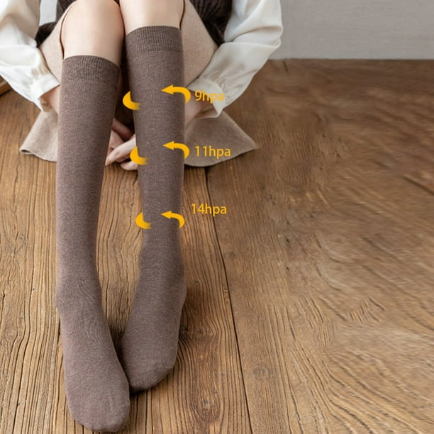 Calcetines hasta la rodilla de compresión graduada para mujer