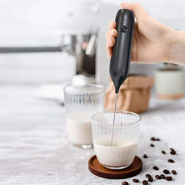 Espumador de Leche Eléctrico de Mano Agitadores Mini Batidor Eléctrico  Batidora de Café Portátil Mezclador de Bebidas de Acero Inoxidable para  Lattes