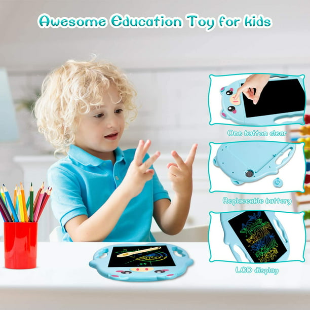 Juguetes para niñas y niños de 3 4 5 6 años, tableta de escritura LCD de  8,5 pulgadas, tablero de dibujo colorido, regalo de cumpleaños para niñas  de