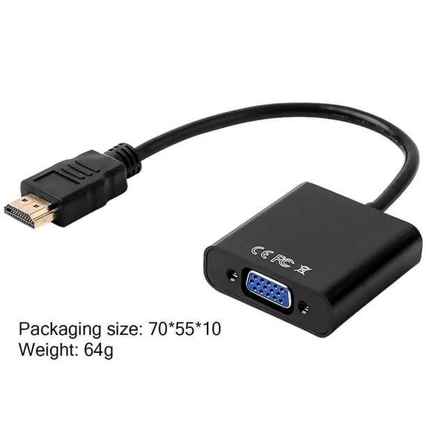 Dropship Cable HDMI A VGA Macho A Macho; Adaptador AV De 1; 8 M; 1080P;  Convertidor Chapado En Oro De 24K Para Salida De Pantalla; to Sell Online  at a Lower Price