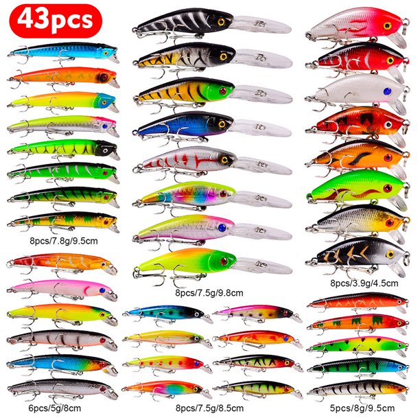 Señuelos De Pesca Para Bajo Duro Señuelo Pesca Tackle 8pcs