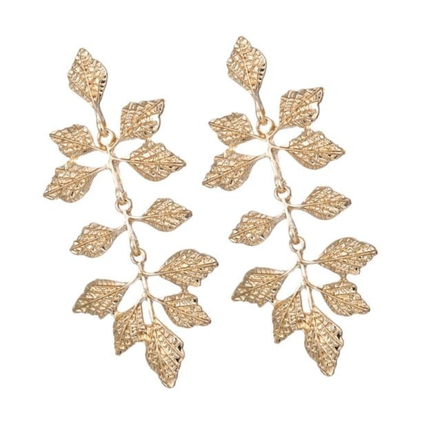 2Pcs Pendiente de aleación chapado en oro Cuelga Pendientes de oreja  Pendiente de joyería Salvador Aretes colgantes para mujer