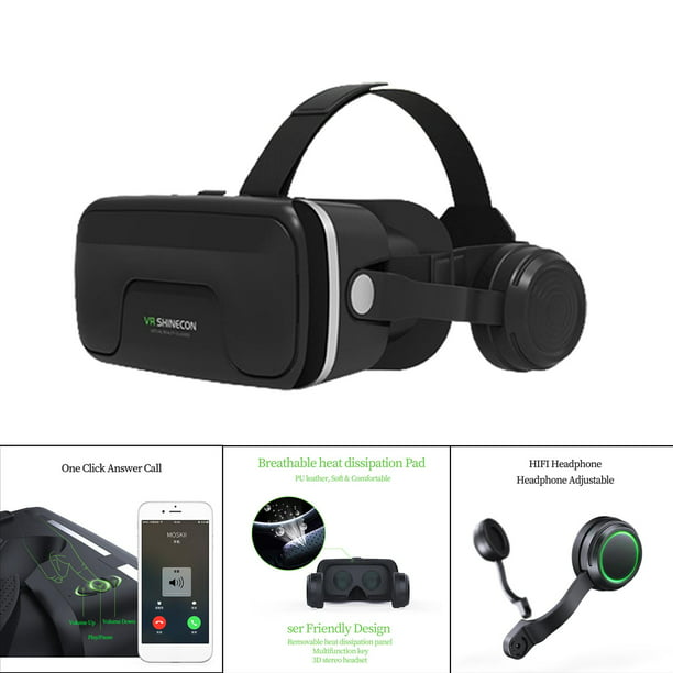 Auriculares control remoto Gafas 3D Auriculares de realidad para juegos y  películas 3D Sistema de pa Sunnimix gafas de realidad virtual