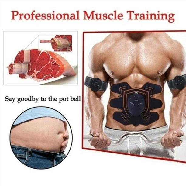 Estimulador muscular ámbrico, tóner muscular Carga USB Estimulante Esculpir  Entrenador portátil para equipos de entrenamiento Gimnasio Oficina 