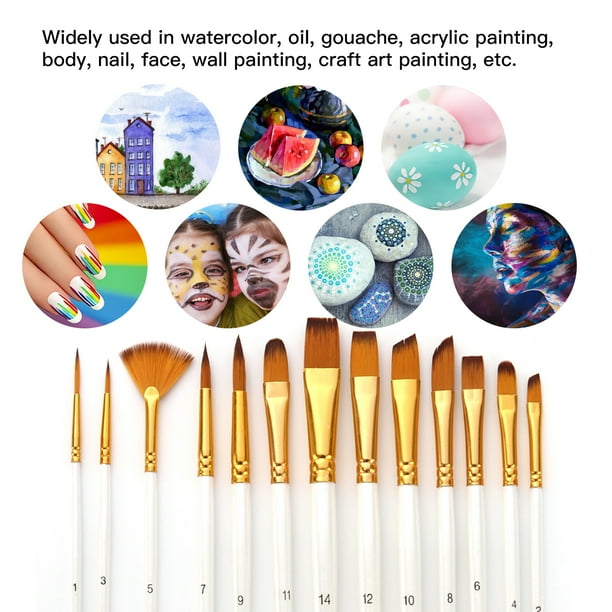 Dry Brush - Juego De 6 Pinceles De Pintura En Miniatura Para